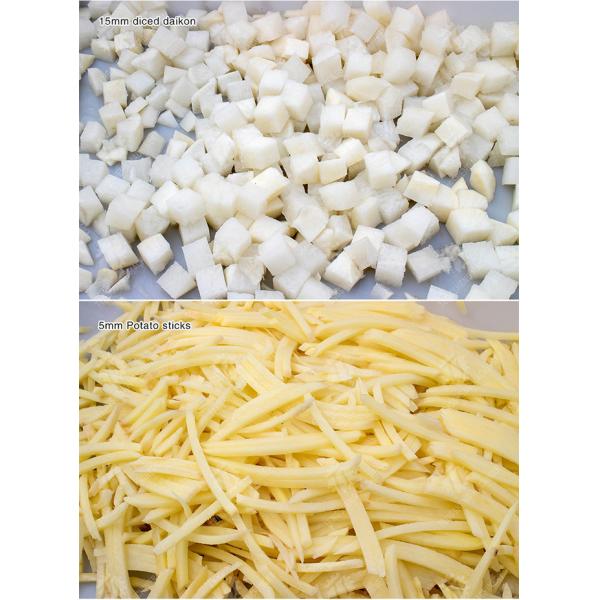 Double head vegetable cutting machine papaya chieh qua pumpkin wax gourd Ginger Potato Carrot radish Taro Sweet potato Yam onion Greens Lettuce Cao Xin Baby Cabbage Chinese Cabbage Cabbage processing