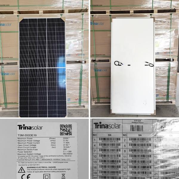 Trina Solar TSM-NEG20C.20 620-645W Bifacial N-type Mono Pv Solar Module Panel 28.6kg Weight