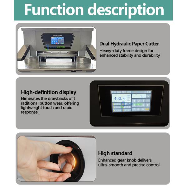 High Quality 7 Inch Touchscreen Programmable Paper Cutting Machine Automatic Silent Hydraulic Paper Cutter High Speed Electric