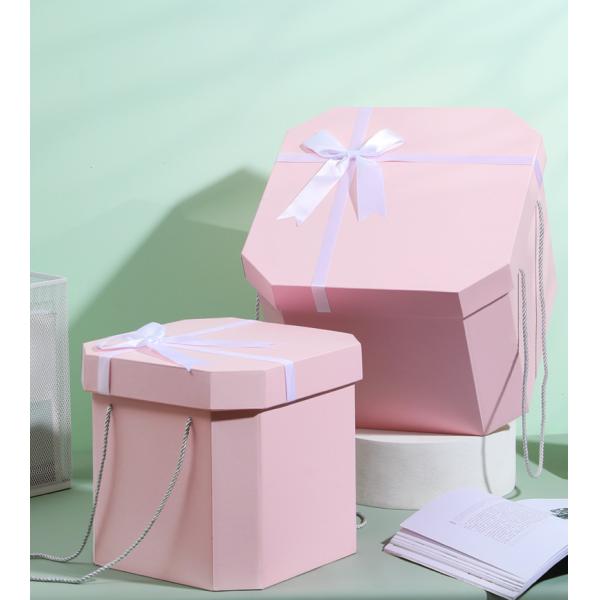 Square Novelty Ribbon Birthday Gift Box Packing Box Paper Gift for Customized Logo Size