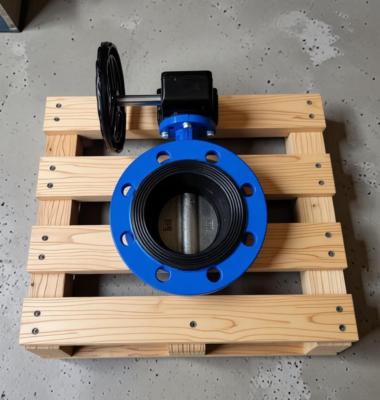 2in-48in Large Caliber WCB SS304/316 Flange Soft Seal Double Flange Concentric butterfly Valve with Gearbox  Standard