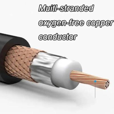 Flexible Coaxial Power Cable With Black PVC Sheath 6.0mm Outer Diameter Aluminum Foil Shield