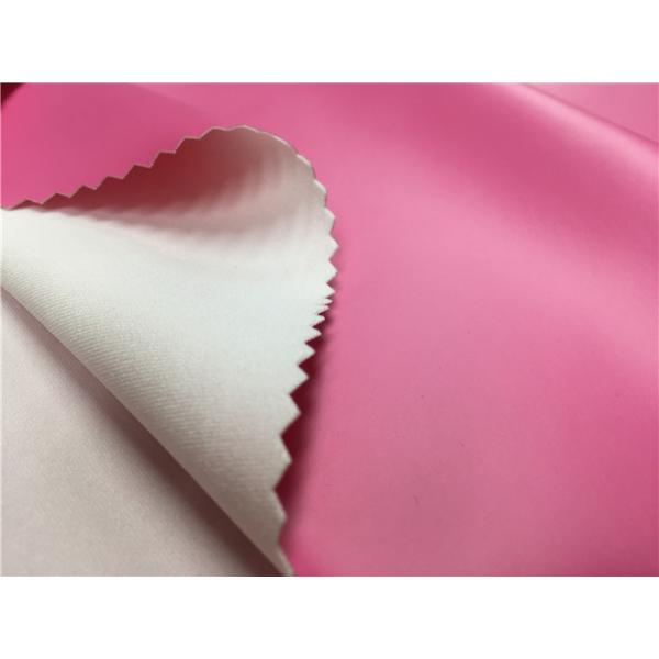 Fuschia Color Swimwear Garment Leather Fabric Anti - Mildew Eco Friendly