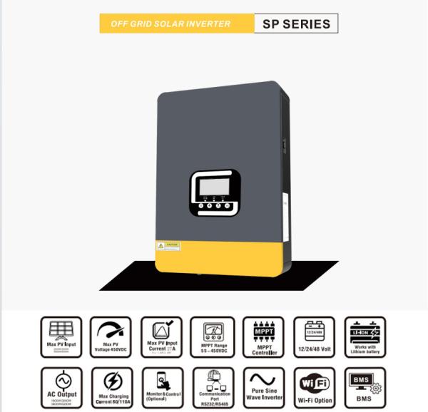 3.5 Kva Hybrid Inverter 24V 220V 3.5 Kw Solar Inverter Single Output