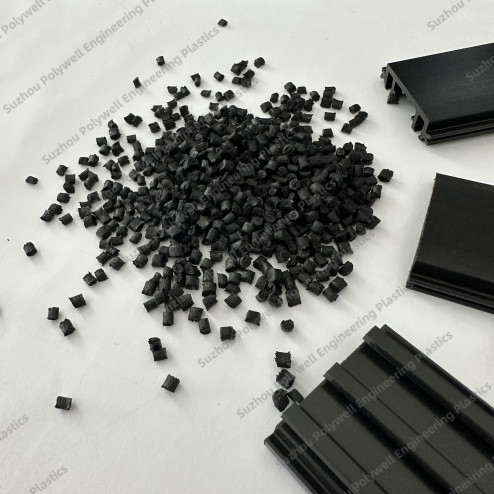 Black Customized Polyamide Nylon PA66 Plastic Granules Used To Produce Heat Breaking Strip