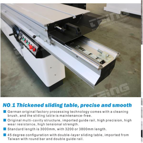 Woodworking Machine Precision Panel Saw with Sliding Table and Mas Inner Structure WSP3245