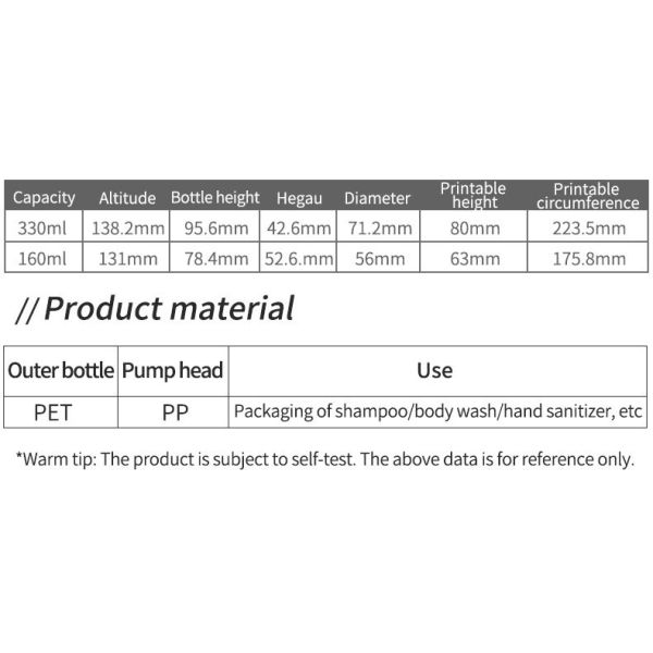 160ml 330ml PET Spray Bottle Luxury Empty Refillable Bottle With Pumb