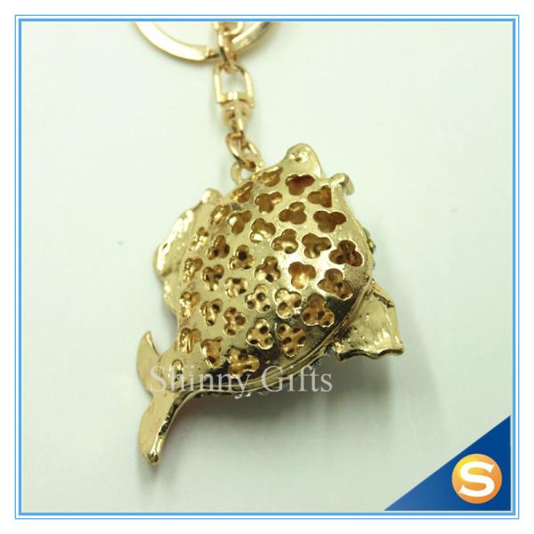 Lovely Goldfish Fish Cute Crystal Rhinestone Charm Pendant Purse Car Key Ring Keychain Party Favorite