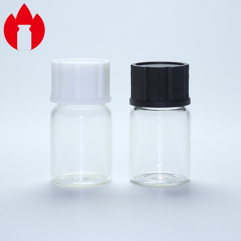 Печать стеклянных пробирок 7ml со штемпелевать завинчивых пробок пластиковый горячий