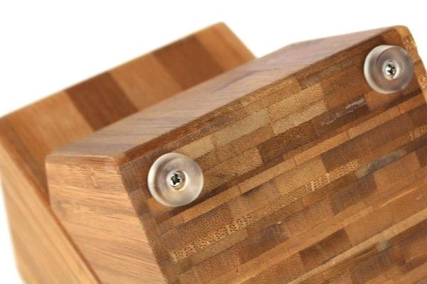 Professional Wooden Universal Knife Block Set , Bamboo Box Knife Holder