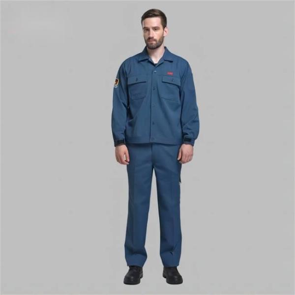 Electrical Engineer Safety Work Uniforms with Inherently Flame Retardant Fabric for Arc Flash Protection, NFPA 70E Standard, Lightweight and Comfortable