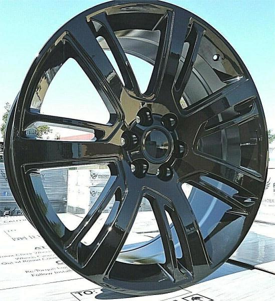 Gloss Black 22 Cadillac Escalade Wheels Rims For Sierra Yukon 6x139.7