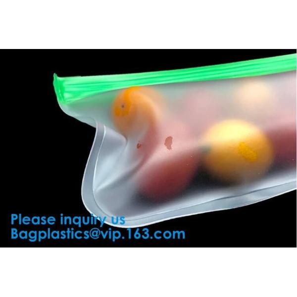 FOOD GRADE SILICONE: Strong, Thick 100% Durable Silicone Food Bags, Non-Toxic, Non-Leaching Hygienic And Reusable Food B