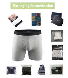 OEM Mens Sexy Underwear Custom Logo Floral Pattern Boxer Briefs