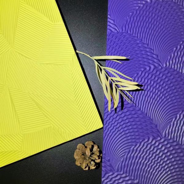 Tactile 3D Geometric PVC Membrane Film Kitchen Cabinet PVC Wrap Custom Color