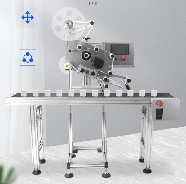 1 phase Flat Labeling Machine , 220VAC Label Applicator For Flat Surfaces