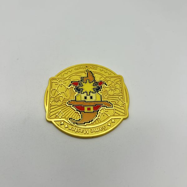 Custom square shape metal challenge coins made from zinc alloy with various plating options and available in multiple sizes and colors