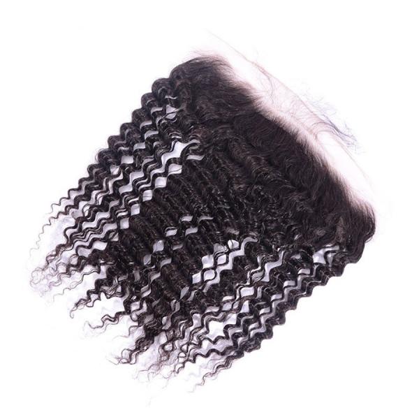Parte crua do fechamento da parte dianteira do laço do cabelo humano do fechamento profundo do laço da onda 13x4
