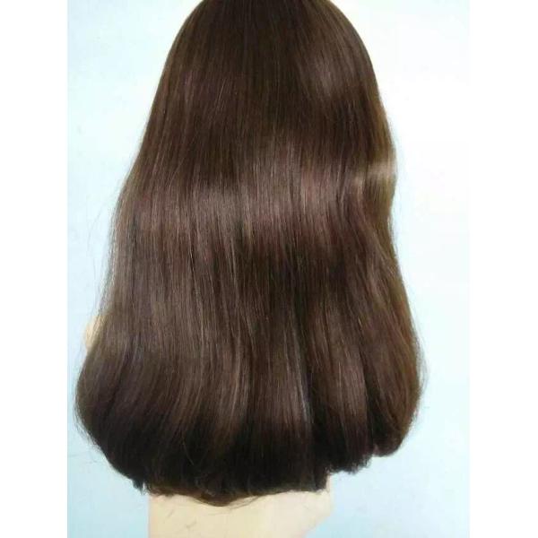 Factory Price 18 Inch Color #6 Unprocessed European Human Hair Jewish Wig Kosher Wig