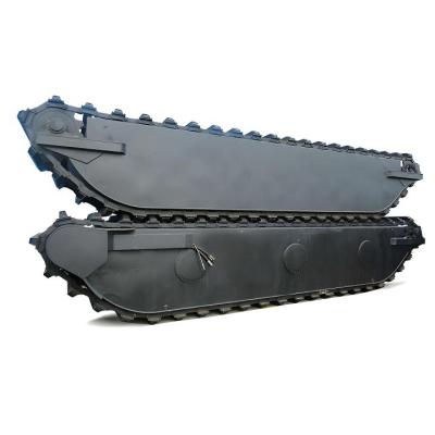 Heavy Duty Amphibious Pontoon Undercarriage for Swamp Excavator Machines