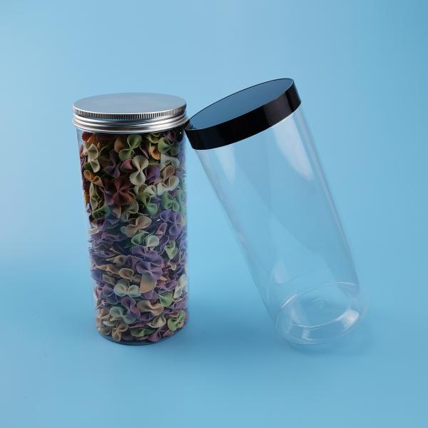 Wide Mouth Alu PET 1250ml Round Plastic Containers For Candy
