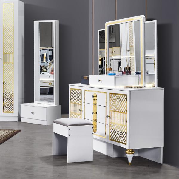 Wholesale High Quality Modern Wooden Frame Double Bed Home Master Room King Size Luxury Turkish Bedroom Furniture Set