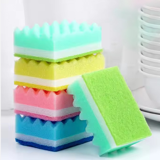 Dishwashing Sponge For Kitchen Dishwashing Utensils Household Easy hold Shape Dish Washing Wipe