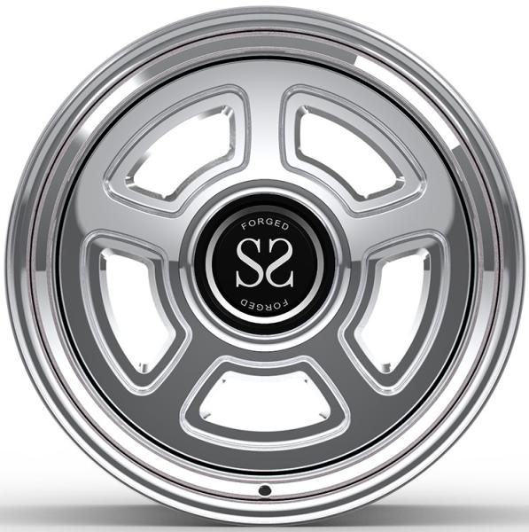 Custom 3 PC Rims 18X8 And 18X12 Polished For Dodge Charger 1968