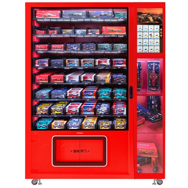 F1 Car Model Toy Vending Machine With Transparent Display Cabinet and Elevator for Shopping Malls