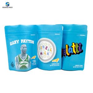 Plastic Weed Bags Stand Up Pouch For Cookies Packaging