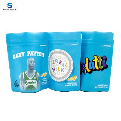 Plastic Weed Bags Stand Up Pouch For Cookies Packaging