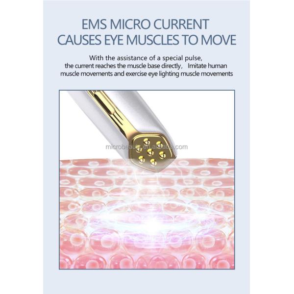 Home Eye Lift Wand Wrinkle Remove EMS Radio Frequency Red Light Therapy Eye Massage Wand