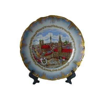 Ceramic plates with decal decoration