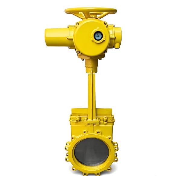 DN65 Motorized Slide Knife Gate Valve Customizable Pressure Regulator Electric Control Structure for Gas   High Temperature