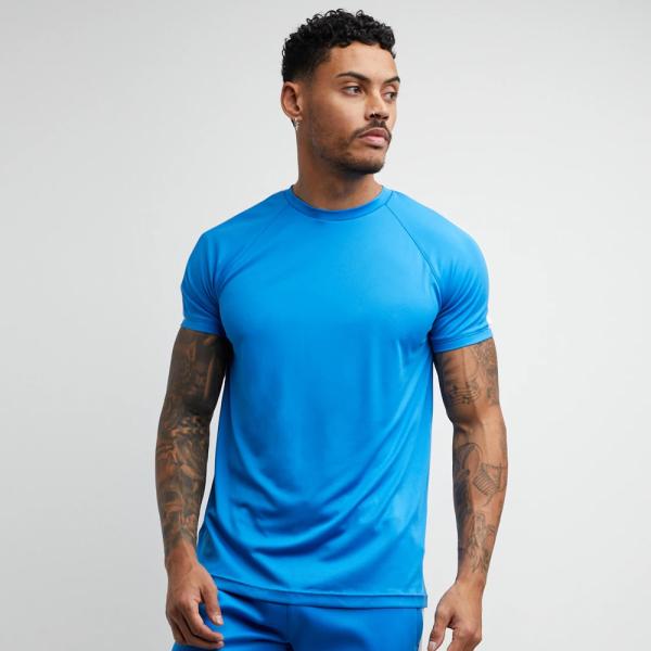 Summer Men Set Fitness Suit Short Sleeve T Shirt knitted Weaving