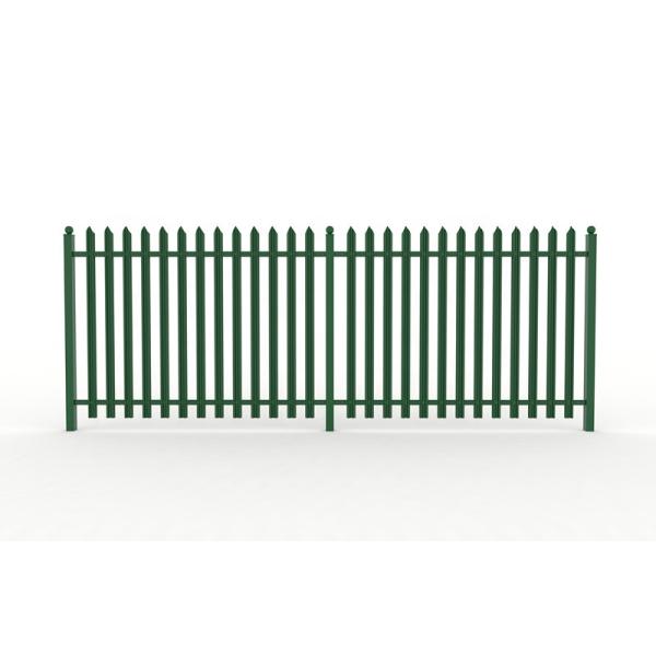 Height 1800-3000mm Spearhead Tubular Steel Fence Pre Galvanized