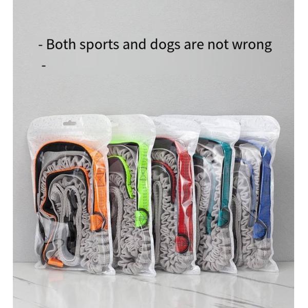 Pet Belt Elastic Night Reflective Silk Drawstring Traction Rope Outdoor Running Hands Free Dog Leash