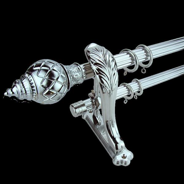 60CM Antique Brass Window Curtain Rods Home Decor Living Room
