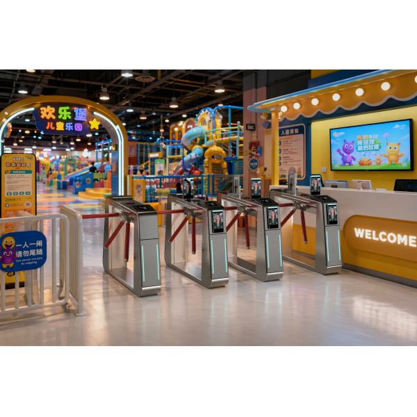 Physical Anti-Pinch Tripod Turnstile for Indoor Amusement Parks – Ticket Management Gate with Child-Safe Entry