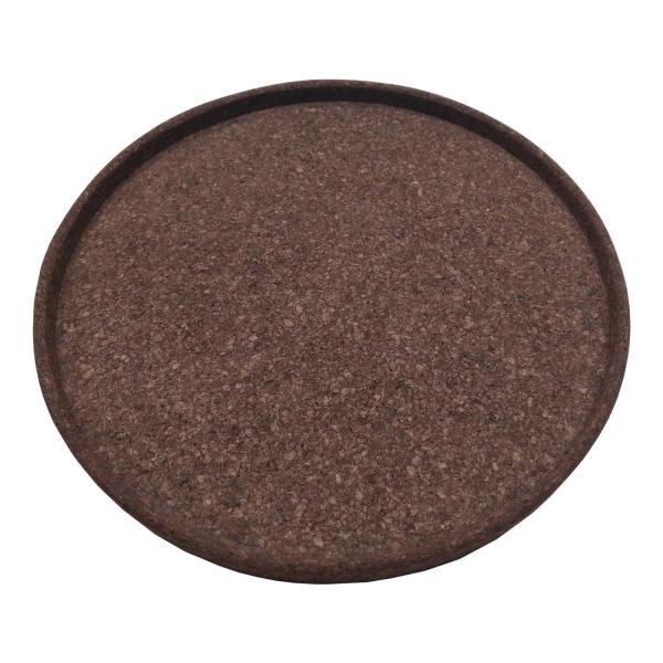 Dia. 6-16 Round Carbonized Cork Trays Dark Eco Friendly Heat Resistance