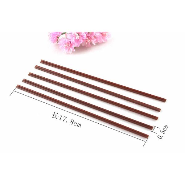 Brown Color Stirring Hot Beverage Straws PP Material Two Holes Design