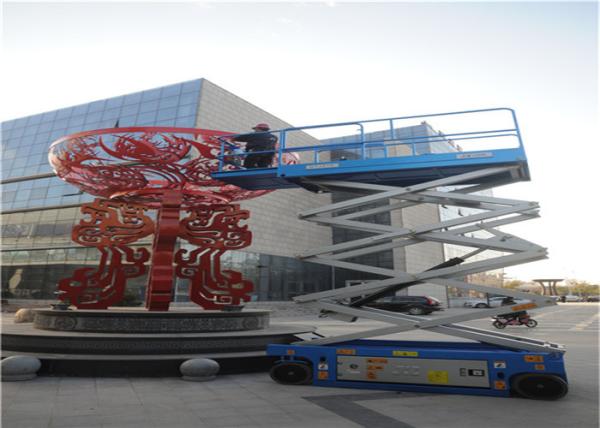 Hydraulic Scissor Lift Platform Cart 10m Environmentally Friendly Energy Saving