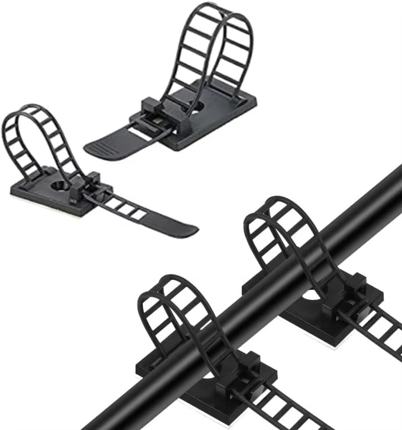 Adjustable Adhesive Backed Cable Tie Mount Nylon Material For Industrial