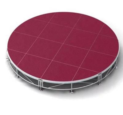 Adjustable Folding Aluminum Platform / Round Stage Platform 750kg/Sqm