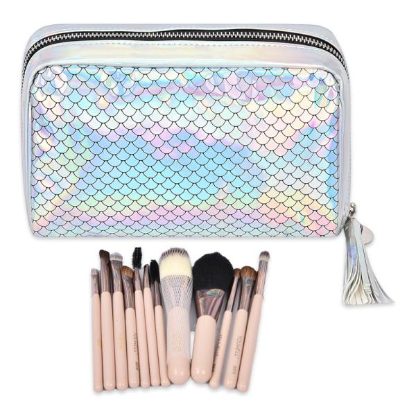 Large Luxury Cosmetic Bags Leather Cosmetic Case 20X7X14CM