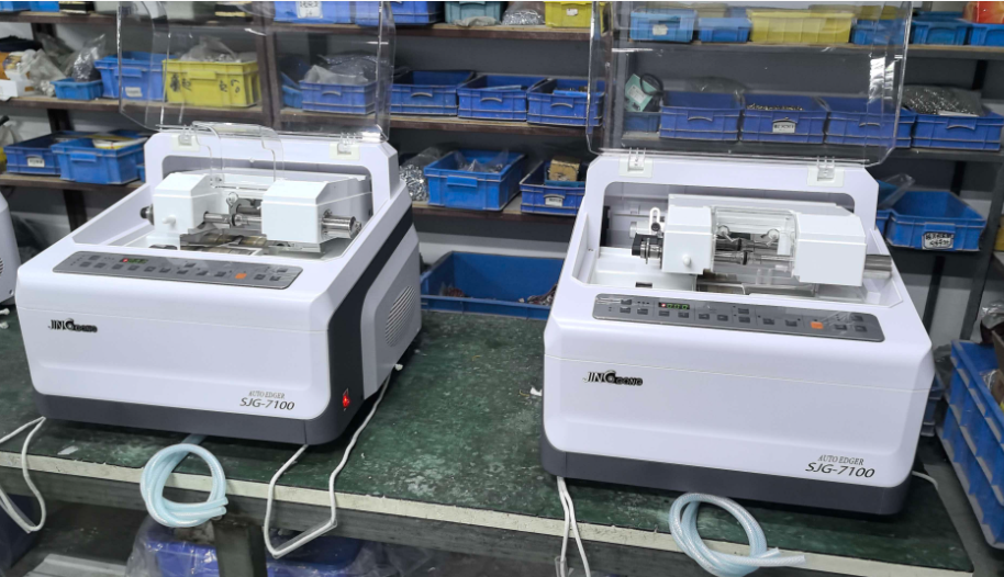 SJG-7100 automatic computer edge grinding machine,New model, with anti-skid program,universal anti-skid ability, Three modular options. The machine comes standard with PCgrinding wheel.