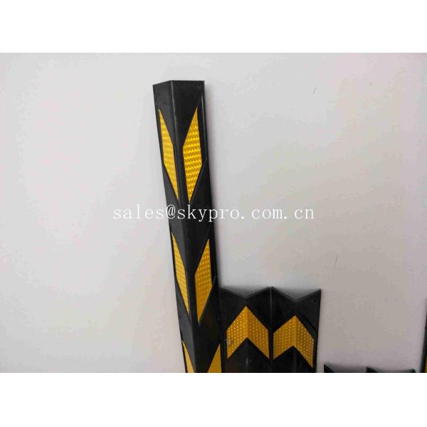 Высокая безопасность стоянки видимости предупреждая протекторы черного и желтого перемежения резиновые угловые