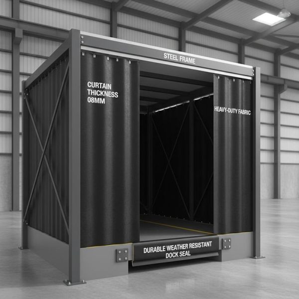 Curtain Thickness 08mm Industrial Loading Dock Shelter Heavy-duty Fabric Steel