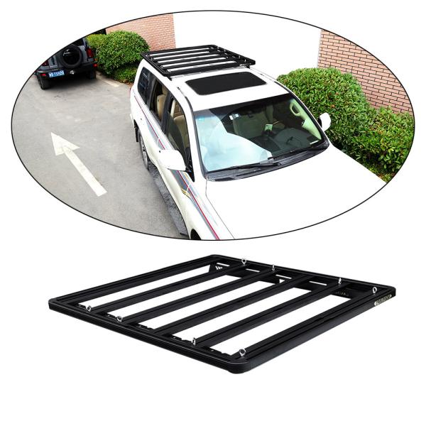 TOYOTA LC200 Flat Car Roof Racks with Roof Mount Placement 2018-2023 Aluminum Alloy