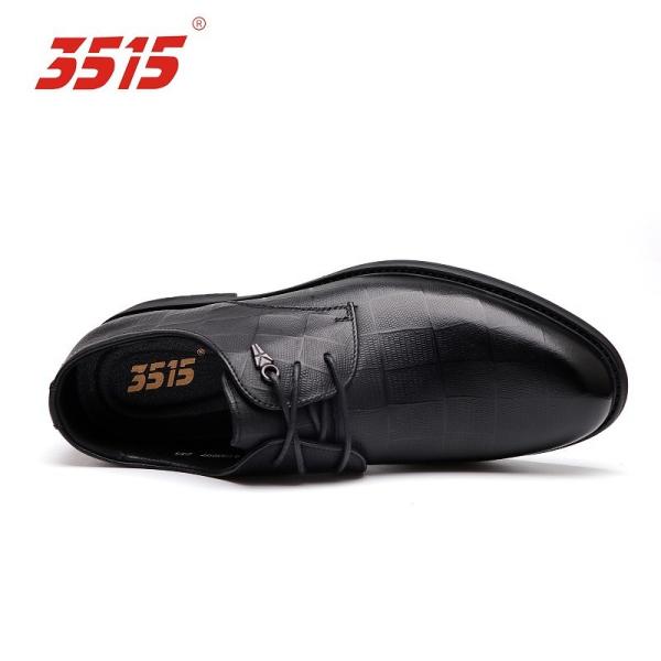 Round Toe Viscose Black Leather Shoes Cowhide PU Insoles Lightweight